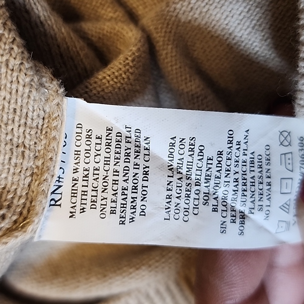 Perry Ellis Mens Longsleeve Tech Knit Zip Ribbed Mock Kneck Tan Sweater - Picture 9 of 11
